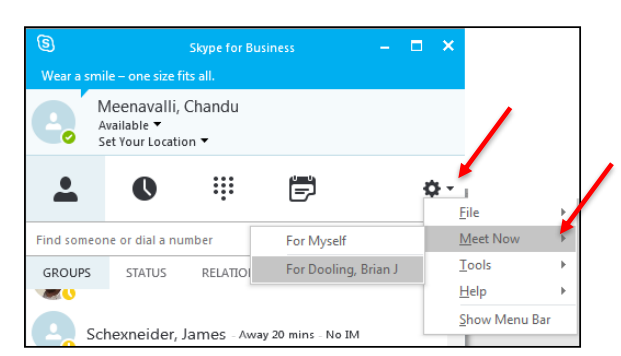 calling on skype for business 365 mac
